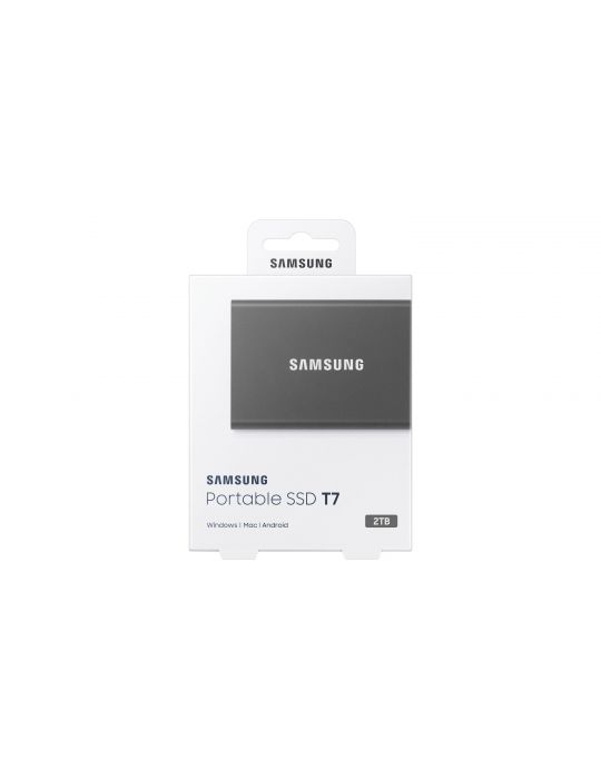 SSD Portabil Samsung T7, 2TB, USB-C 3.2, Titan Grey Samsung - 8