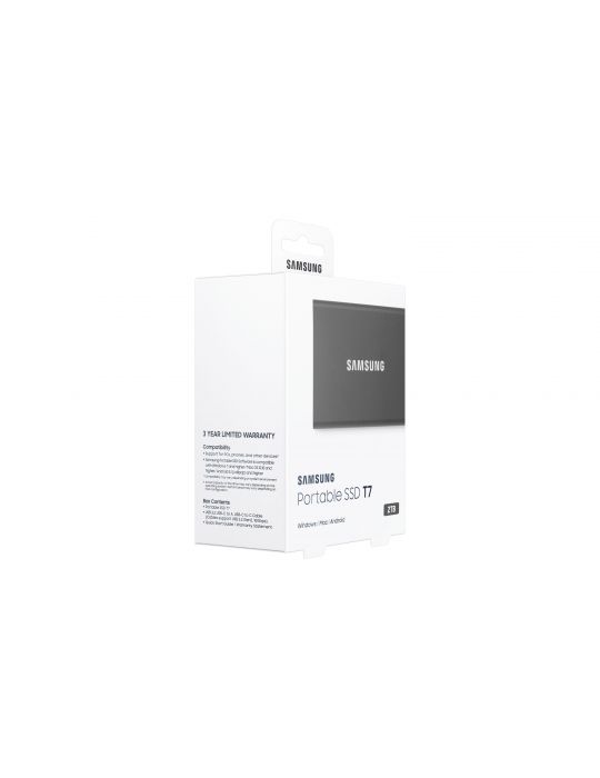 SSD Portabil Samsung T7, 2TB, USB-C 3.2, Titan Grey Samsung - 10