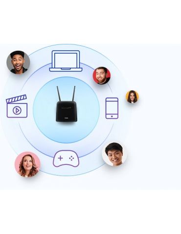 D-Link DWR-960 router wireless Gigabit Ethernet Bandă dublă (2.4 GHz/ 5 GHz) 4G Negru D-link - 9