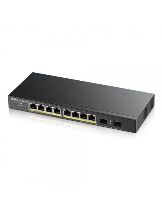 Zyxel GS1900-8HP v3 PoE Gestionate L2 Gigabit Ethernet (10/100/1000) Power over Ethernet (PoE) Suport Negru Zyxel - 1