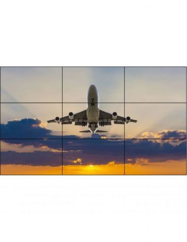 Solutie videowall cu fixare pe perete vogel's 3x3 9 display-uri smart signage lg 55vl5f - bezel 3.5mm edge to edge Lg - 1