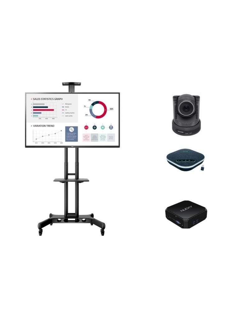 Solutie videoconferinta all in one cu stand mobil si display lg led 55
