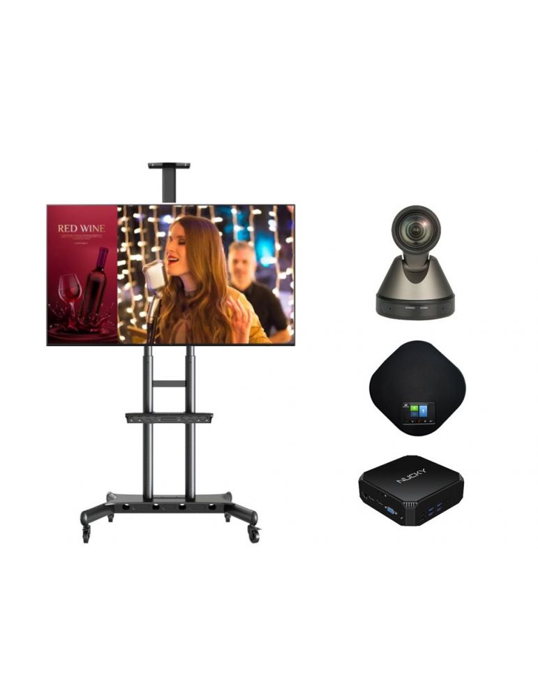 Solutie videoconferinta all in one cu stand mobil si display lg led 75