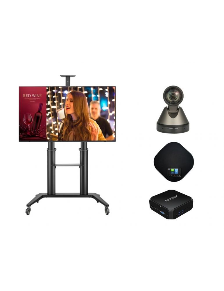Solutie videoconferinta all in one cu stand mobil si display lg led 86