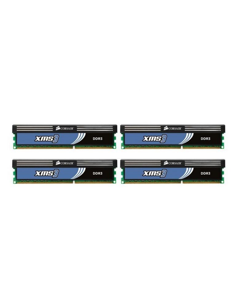 Kit Memorie Corsair XMS3 16GB (4 x 4GB), DDR3-1333MHz, CL9, Quad Channel