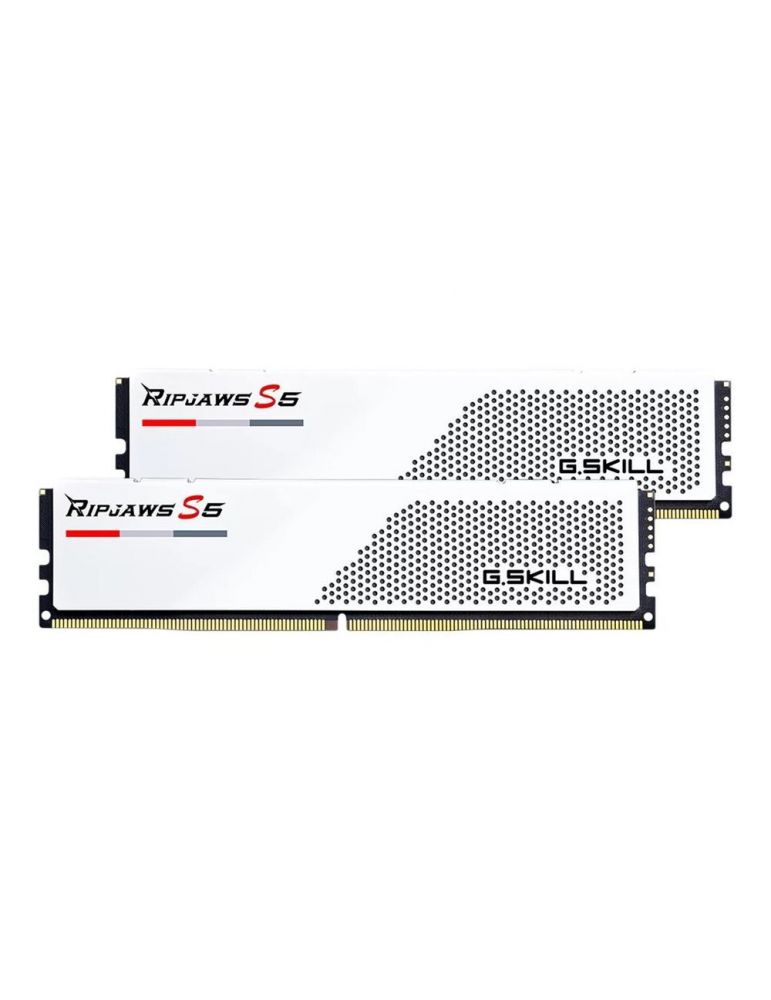 Kit Memorie G.Skill Ripjaws S5 XMP 3.0 White 64GB, DDR5-5600Mhz, CL28, Dual Channel