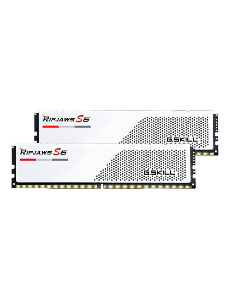 Kit Memorie G.Skill Ripjaws S5 XMP 3.0 White 64GB, DDR5-5200Mhz, CL36, Dual Channel