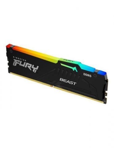 Kingston FURY Beast RGB - DDR5 - module - 16 GB - DIMM 288-pin - 6000 MHz / PC5-48000 - unbuffered Kingston - 1