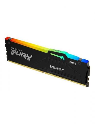 Kingston FURY Beast RGB - DDR5 - module - 8 GB - DIMM 288-pin - 4800 MHz / PC5-38400 - unbuffered Kingston - 1