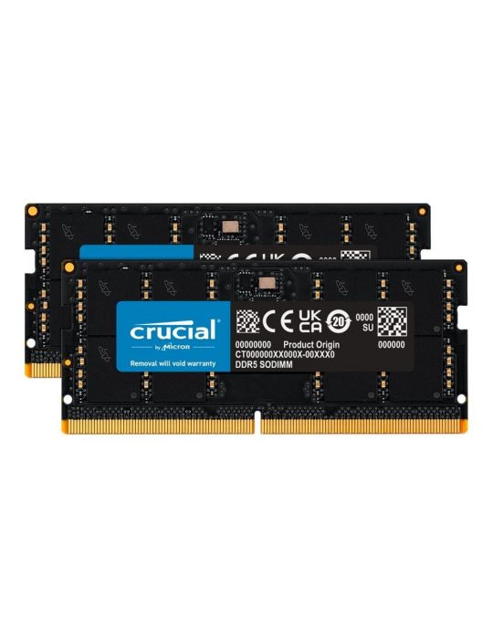 Crucial - DDR5 - kit - 64 GB: 2 x 32 GB - SO-DIMM 262-pin - 4800 MHz / PC5-38400 - unbuffered Crucial - 1