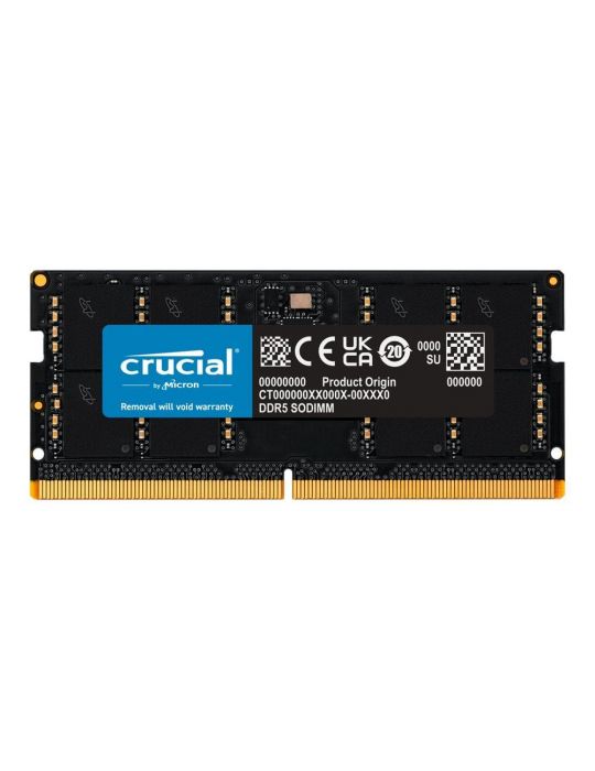 Crucial - DDR5 - module - 32 GB - SO-DIMM 262-pin - 4800 MHz / PC5-38400 - unbuffered Crucial - 1