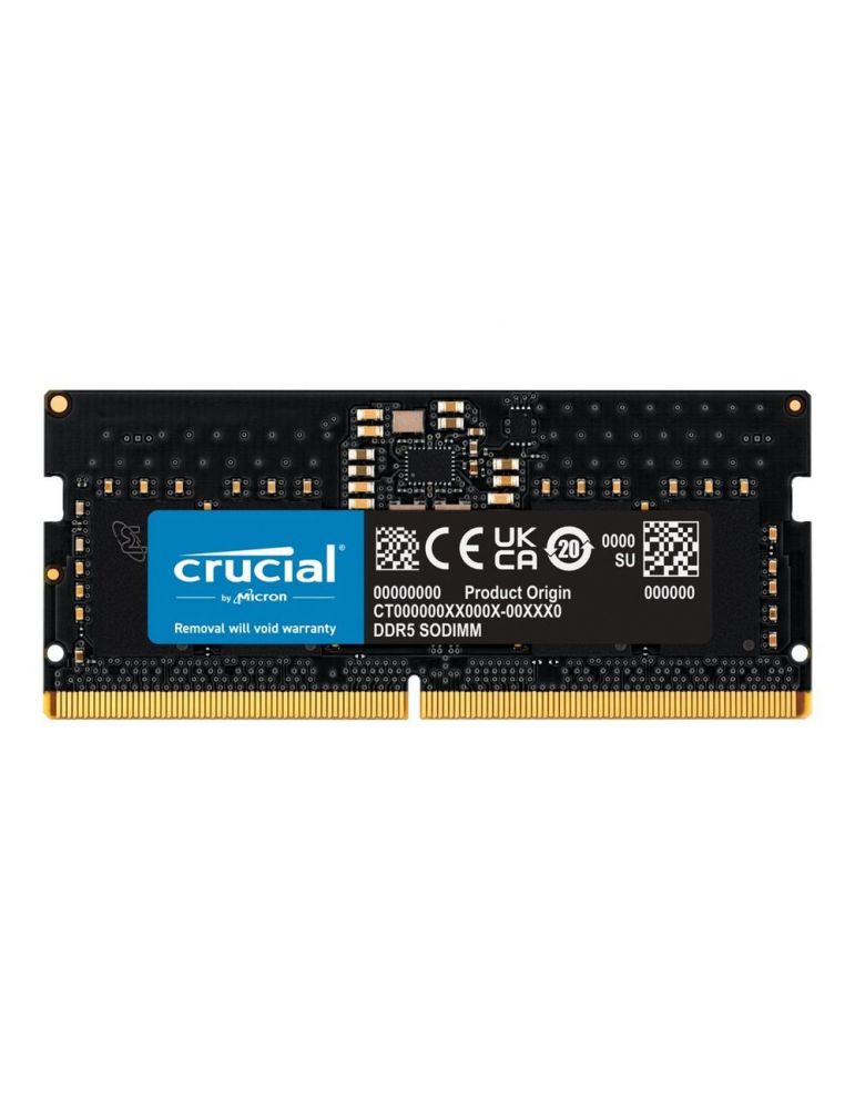 Crucial - DDR5 - module - 8 GB - SO-DIMM 262-pin - 4800 MHz / PC5-38400 - unbuffered
