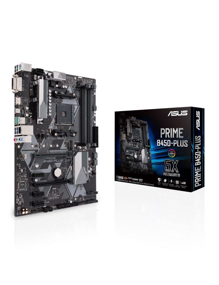 Placa de baza Asus PRIME B450-PLUS, AMD B450, Socket AM4, ATX