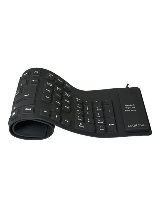 LogiLink Flexible Waterproof Keyboard - Black Logilink - 1