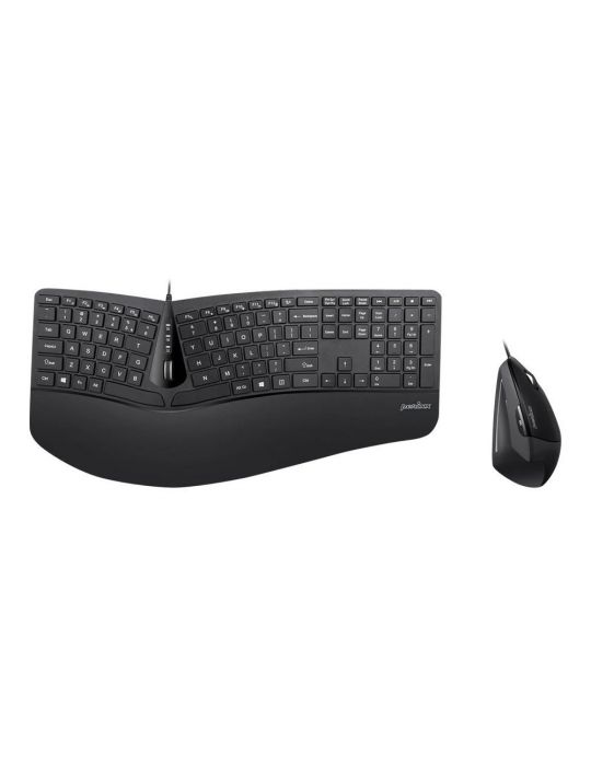 Perixx Periduo-505 - keyboard and mouse set - with scroll wheel - QWERTY - US English - black Perixx - 1
