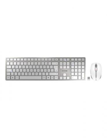 CHERRY DW 9100 SLIM tastaturi Mouse inclus RF Wireless + Bluetooth QWERTZ Germană Argint Cherry - 1 - Tik.ro