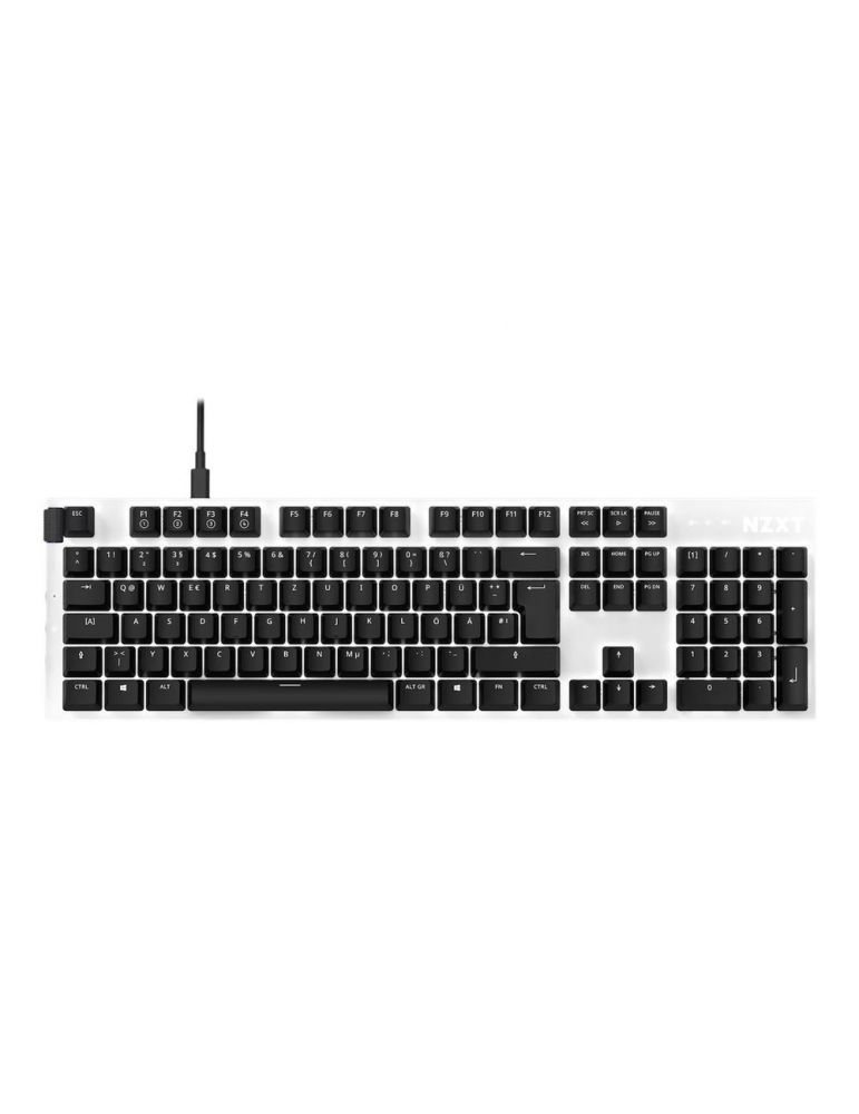 Tastatura NZXT, QWERTZ - German, alb/negru