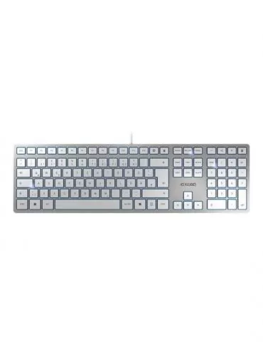 CHERRY KC 6000 SLIM tastaturi USB QWERTZ Germană Argint Cherry - 1 - Tik.ro