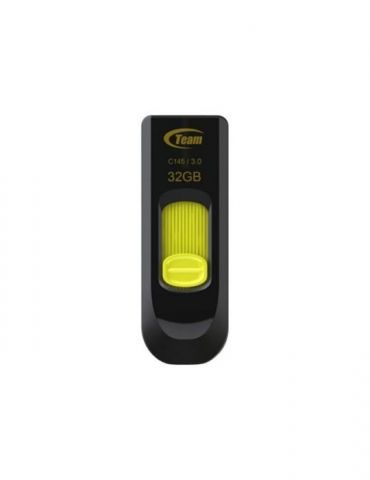 Team Group USB Flash Drive C145 - USB Type-A 3.2 Gen 1 - 32 GB - Black/Yellow Team group - 1 - Tik.ro