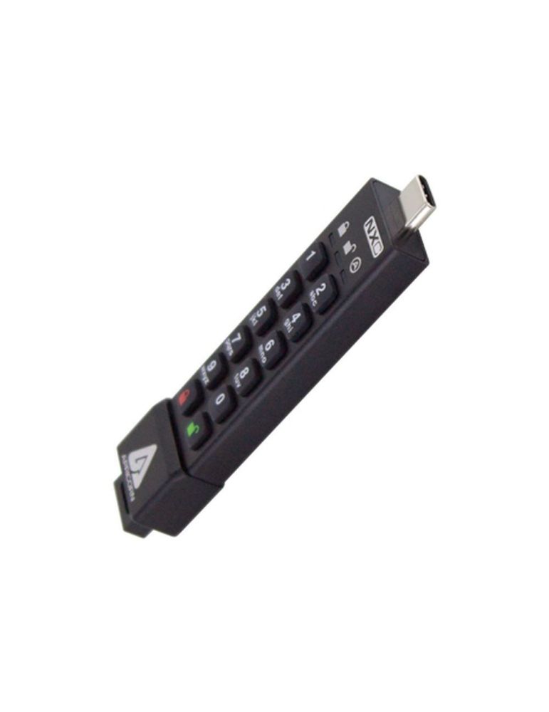 Apricorn USB Flash Drive ASK3-NXC - USB Type-C 3.2 Gen 1 - 128 GB - Black