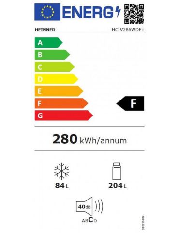 Combina frigorifica heinner hc-v286wdf+ clasa energetica: f sistem racire less Heinner - 1