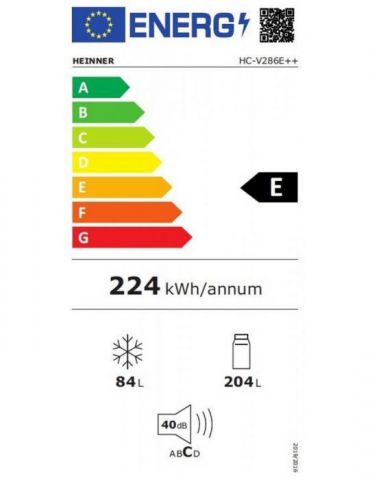 Combina frigorifica heinner hc-v286e++ clasa energetica: e sistem racire less Heinner - 1