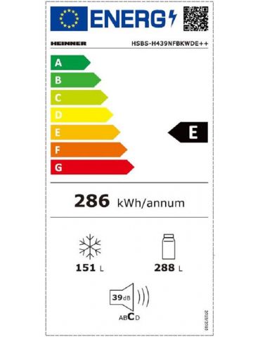 Side by side heinner hsbs-h439nfbkwde++ full no frost compresor inverter Heinner - 1