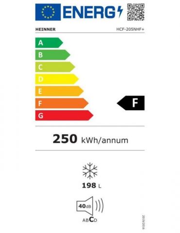 Lada frigorifica heinner hcf-205nhf+ clasa energetica: f capacitate totala: 198l Heinner - 1 - Tik.ro