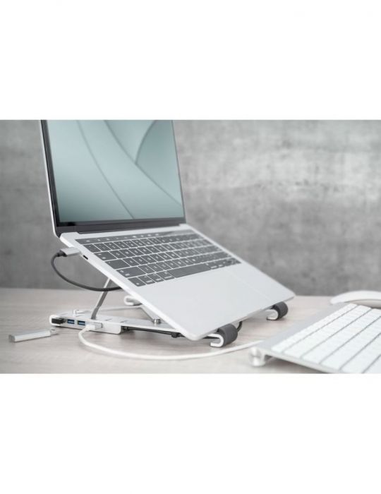 DIGITUS notebook stand with integrated USB-C™ Hub Digitus - 1