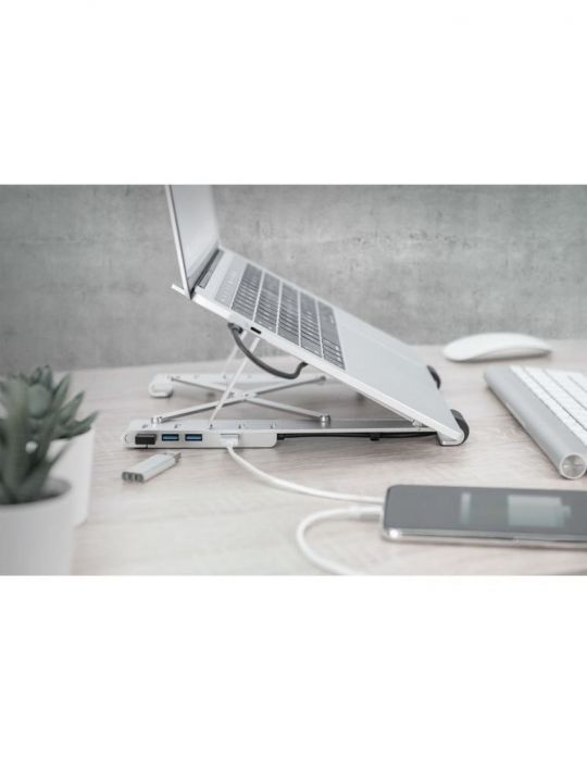 DIGITUS notebook stand with integrated USB-C™ Hub Digitus - 1