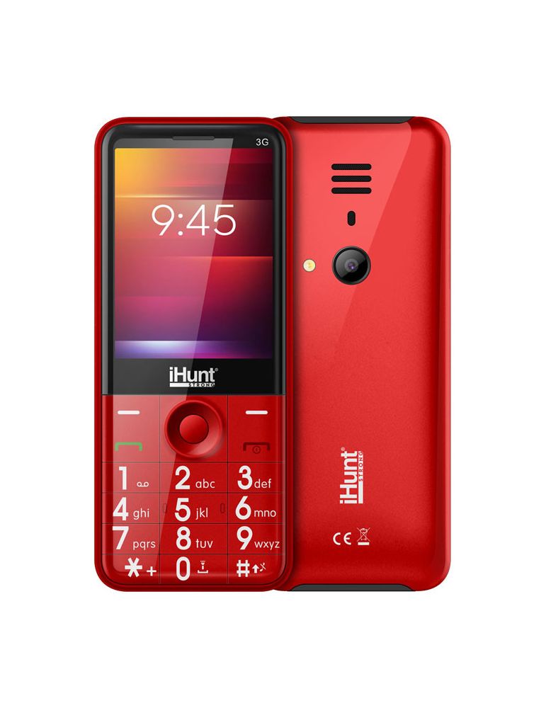 Telefon iHUNT i3 3G 2.8"/Camera(LED flash)/suport microSD(max 32GB)/Bluetooth/RadioFM/1450mAh/DualSIM/Red