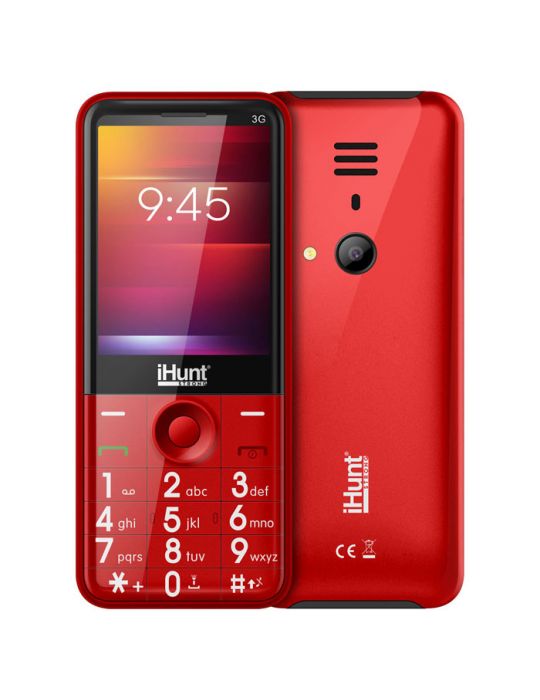 Telefon iHUNT i3 3G 2.8"/Camera(LED flash)/suport microSD(max 32GB)/Bluetooth/RadioFM/1450mAh/DualSIM/Red Ihunt - 1