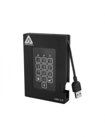 Apricorn Aegis Padlock Fortress A25-3PL256-S1000F - solid state drive - 1 TB - USB 3.0 Apricorn - 1 - Tik.ro