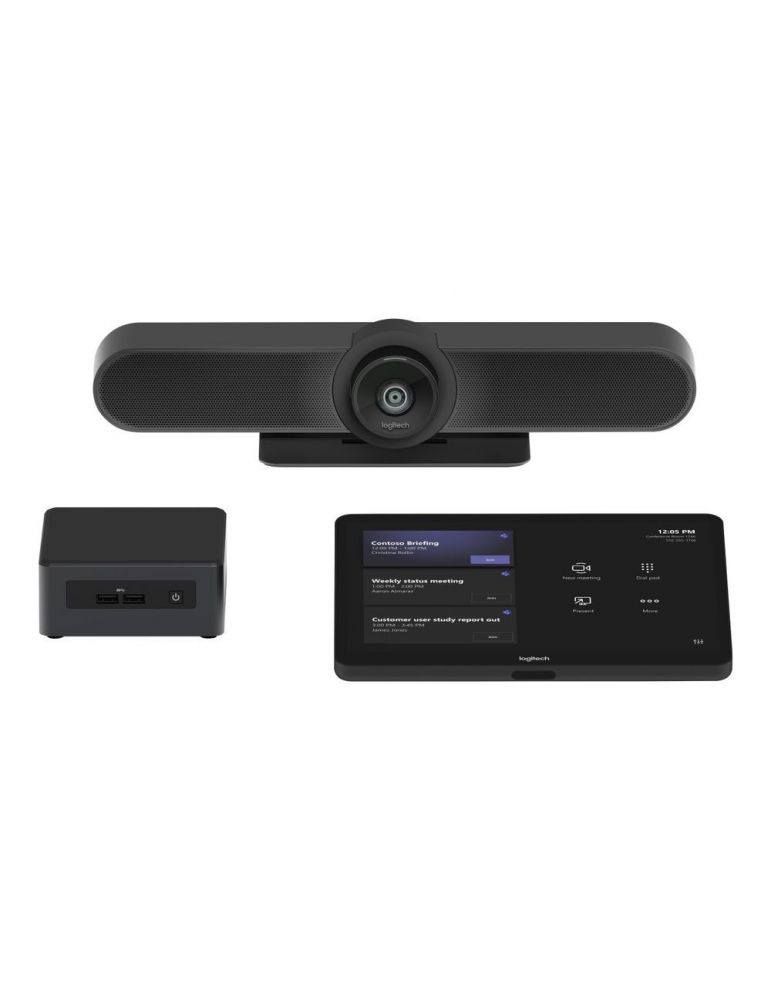 Logitech Small Room with Tap + MeetUp + Intel NUC for Microsoft Teams Rooms - video conferencing kit - with Intel NUC Pro Kit NU