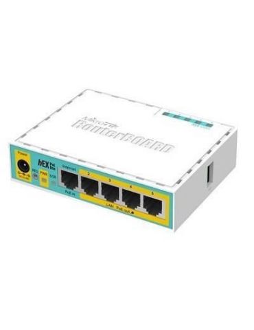 Net router 10/100m 5port hex/poe lite rb750upr2 mikrotik rb750upr2 (include tv 1.5 lei) Mikrotik - 1 - Tik.ro