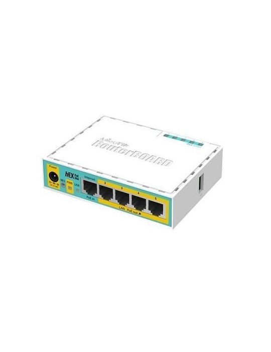 Net router 10/100m 5port hex/poe lite rb750upr2 mikrotik rb750upr2 (include tv 1.5 lei) Mikrotik - 1