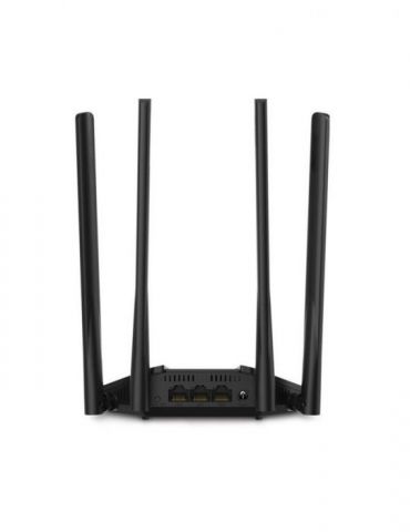 Router mercusys wireless 1200mbps 2 porturi lan gigabit 1 port wan gigabit dual band ac1200 4 x antena externa mr30g (include ti