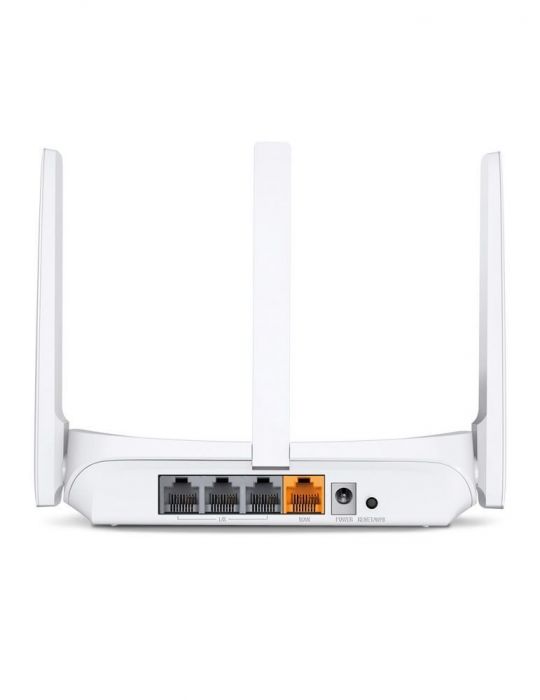 Router mercusys wireless  300mbps 1 x 10/100mbps wan 3 x 10/100mbps lan 3 x antene externe mw306r (include timbru verde 1.5 lei)
