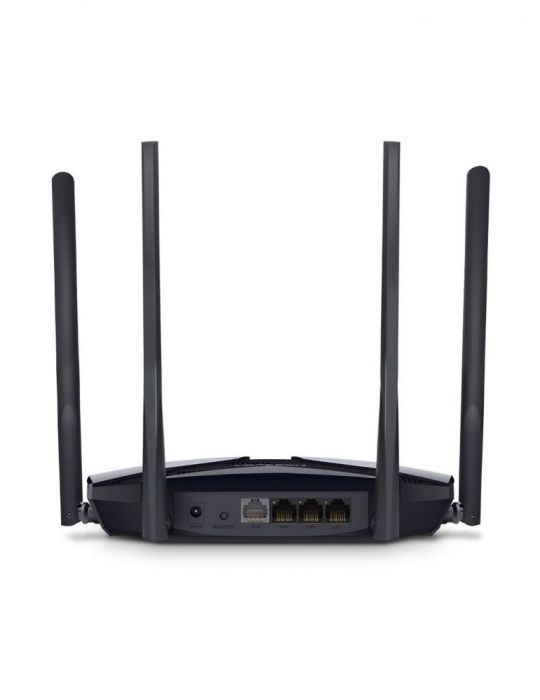 Router mercusys wireless  1800mbps 4 porturi lan gigabit 1 port wan gigabit dual band ac1800 4 x antena externa wi-fi 6 mr70x (i