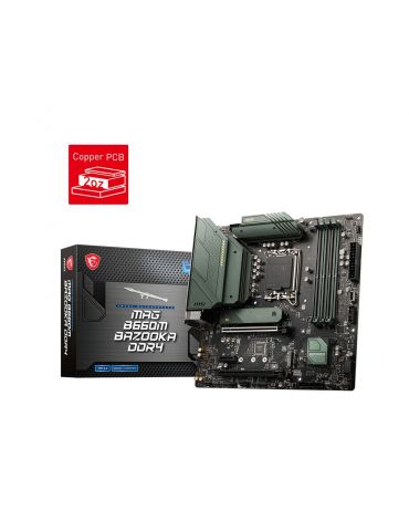 Placa de baza MSI MAG B660M BAZOOKA DDR4, Intel B660, socket 1700, mATX Msi - 1 - Tik.ro