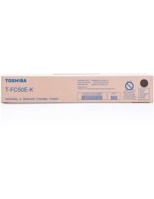 Toner original toshiba black t-fc50e-k pentru e-studio 2555|3055|4555 38.4k incl.tv 0.8 ron t-fc50e-k Toshiba - 1