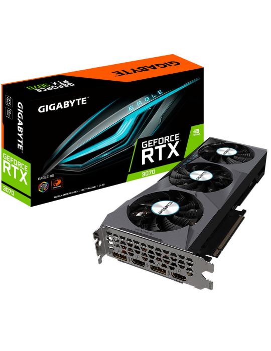 Placa video Gigabyte nVidia GeForce RTX 3070 EAGLE LHR 8GB, GDDR6, 256bit Gigabyte - 1
