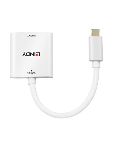 Lindy 43339 adaptor pentru cabluri video 0,1 m USB tip-C HDMI Alb Lindy - 2
