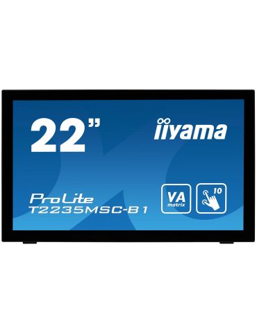 iiyama ProLite T2235MSC 54,6 cm (21.5") 1920 x 1080 Pixel Full HD LED Ecran tactil Platou de masă Negru Iiyama - 1 - Tik.ro