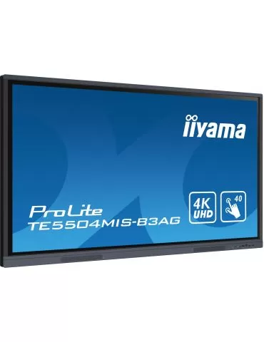 iiyama TE5504MIS-B3AG Afișaj Semne Ecran plat interactiv 139,7 cm (55") IPS Wi-Fi 390 cd/m² 4K Ultra HD Negru Ecran tactil Iiyam