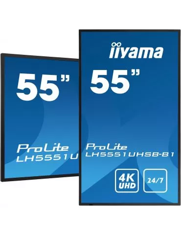 iiyama LH5551UHSB-B1 Afișaj Semne Ecran plat interactiv 137,2 cm (54") IPS 800 cd/m² 4K Ultra HD Negru 24/7 Iiyama - 5