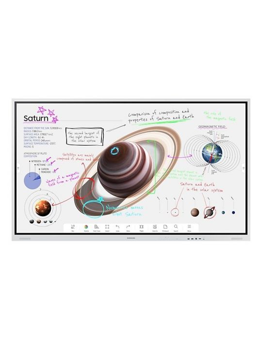 Samsung WM75B table albe interactive 190,5 cm (75") 3840 x 2160 Pixel Ecran tactil Gri USB / Bluetooth Samsung - 1