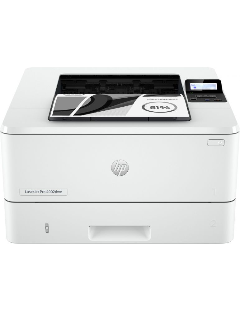 HP LaserJet Pro Imprimantă HP 4002dwe, Alb-negru, Imprimanta pentru Firme mici şi medii, Imprimare, Wireless HP+ eligibilă