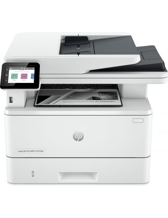 HP LaserJet Pro Imprimantă MFP 4102dw, Alb-negru, Imprimanta pentru Firme mici şi medii, Imprimare, copiere, scanare, Wireless H