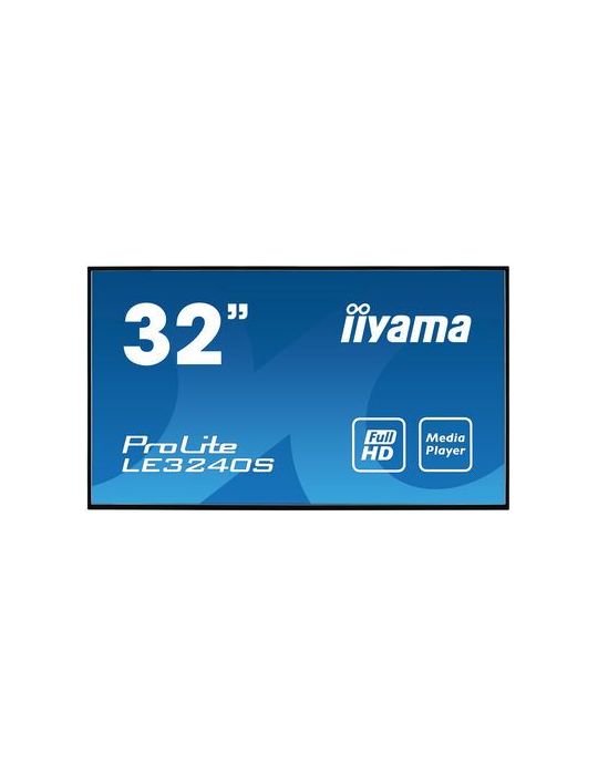 iiyama LE3240S-B3 Afișaj Semne Panou informare digital de perete 80 cm (31.5") LED 350 cd/m² Full HD Negru 16/7 Iiyama - 1